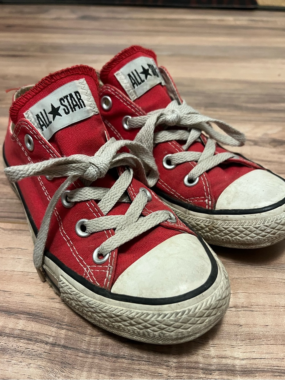 Red Converse low top
